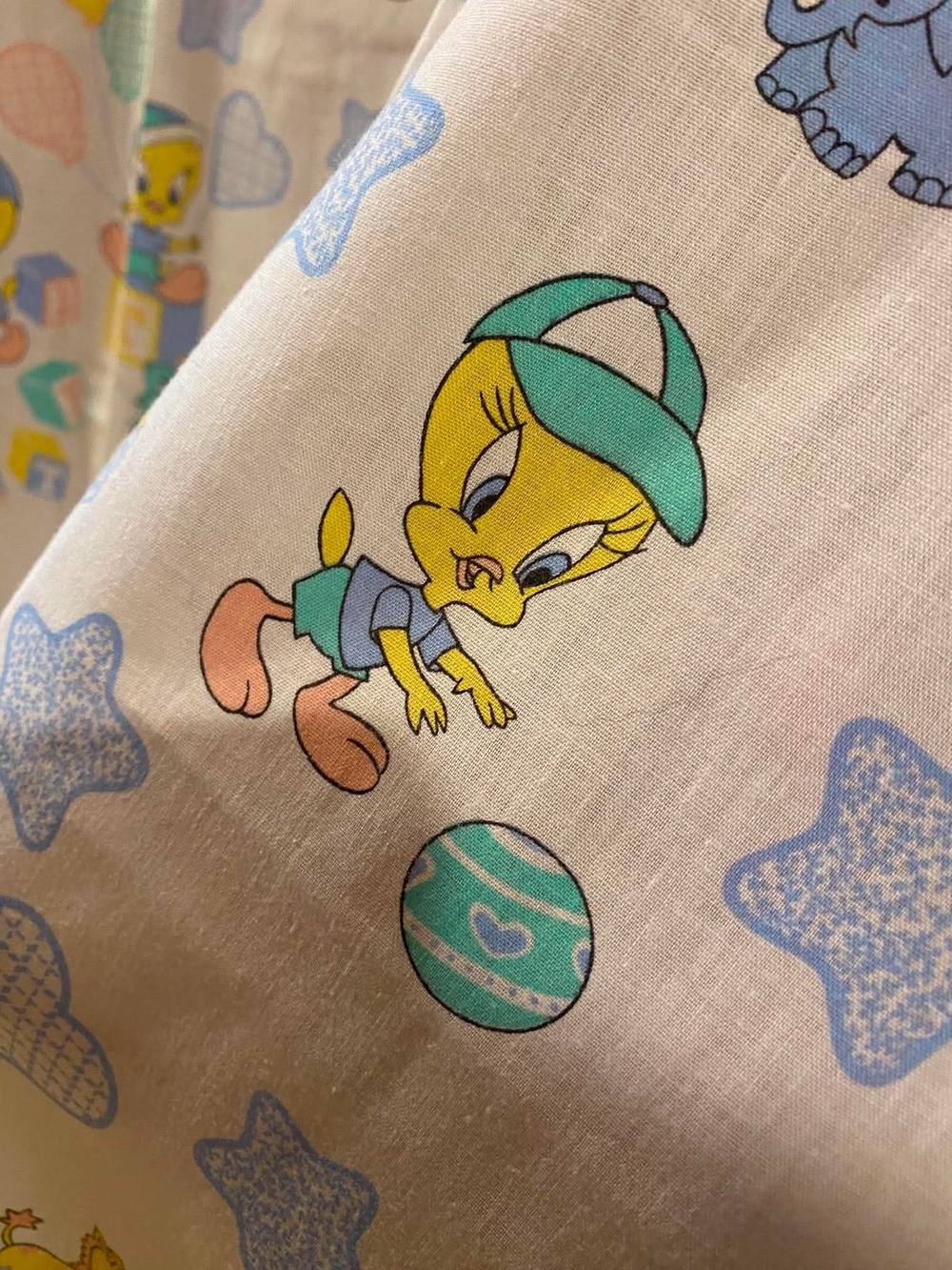 Vintage Tweety Bird Curtains Set of 2 Looney Tunes Nursery Curtains Warner Bros